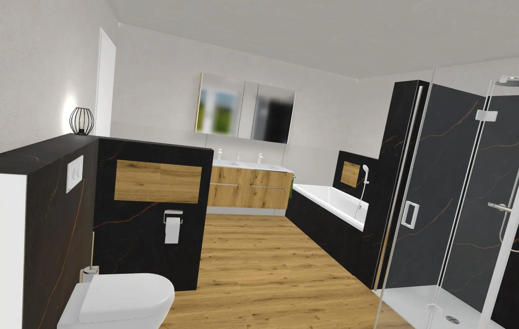 3D-Badplanung: fotorealistische Visualisierung des neuen Badezimmers